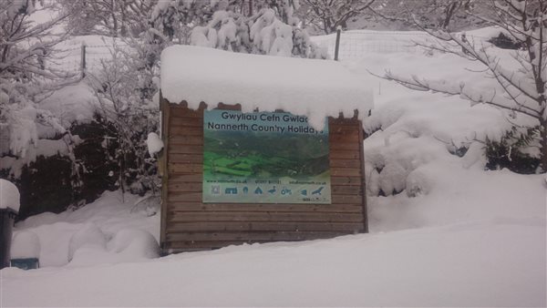 Magical snowy weather at Nannerth Country Holidays